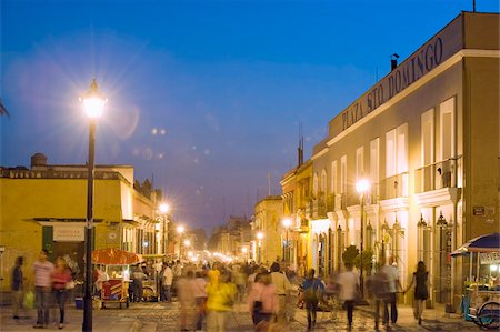 street scenes night - Nightime street scene, Oaxaca, Oaxaca state, Mexico, North America Stock Photo - Rights-Managed, Code: 841-03868651