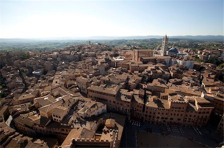 siena - View of Siena Cathedral from the tower of Mangia, Siena, UNESCO World Heritage Site, Tuscany, Italy, Europe Stock Photo - Rights-Managed, Code: 841-03868722