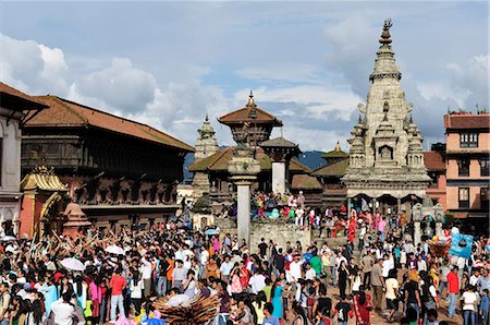 Sa-Paru Gaijatra Festival, Durbar Square, Bhaktapur, Site du patrimoine mondial de l'UNESCO, Bagmati, Central région, Népal, Asie Photographie de stock - Rights-Managed, Code: 841-03868874