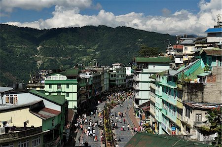 Vue de Gangtok, Sikkim oriental, Sikkim, Inde, Asie Photographie de stock - Rights-Managed, Code: 841-03868906