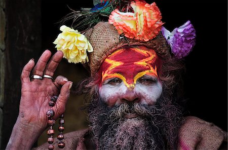 sagrado - Portrait d'un Sadhu, Pashupatinath temple, patrimoine mondial UNESCO, Katmandou, Bagmati, Népal, Asie Photographie de stock - Rights-Managed, Code: 841-03868903