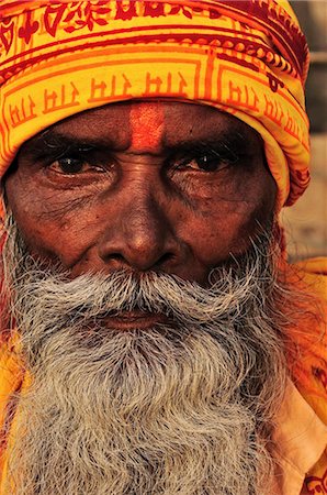 elderly asian faces - Sadhu, Varanasi (Benares), Uttar Pradesh, India, Asia Stock Photo - Rights-Managed, Code: 841-03868916