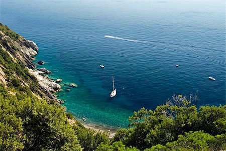 sailboat on the beach - North coast, Isola d'Elba, Elba, Tuscany, Italy, Europe Stock Photo - Rights-Managed, Code: 841-03869257