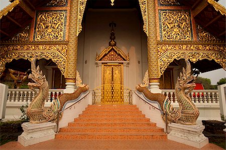 Wat Phra Singh, Chiang Mai, Chiang Mai Province, Thailand, Southeast Asia, Asia Foto de stock - Con derechos protegidos, Código: 841-03869313