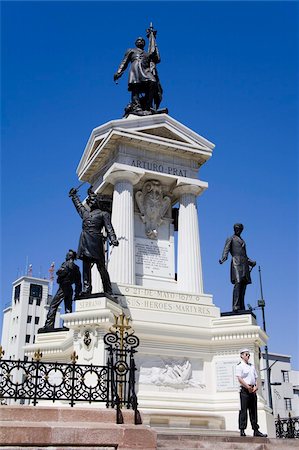 Heroes Monument in Plaza Sotomayor, Valparaiso, Chile, South America Stock Photo - Rights-Managed, Code: 841-03869583