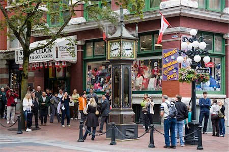 simsearch:841-03869606,k - Steam Clock on Water Street, Gastown District, Vancouver, British Columbia, Canada, North America Stock Photo - Rights-Managed, Code: 841-03869604