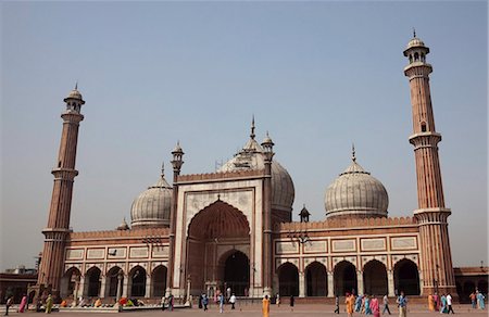 Jami Masjid mosque, Old Delhi, India, Asia Foto de stock - Con derechos protegidos, Código: 841-03869630