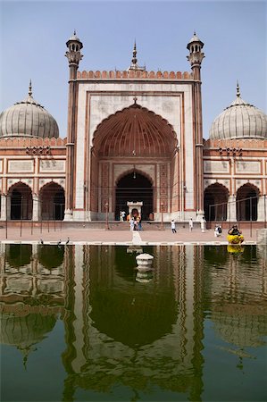 Jami Masjid mosque, Old Delhi, India, Asia Stock Photo - Rights-Managed, Code: 841-03869632
