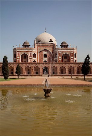 delhi - Fontaine, tombe de Humayun, Site du patrimoine mondial de l'UNESCO, Delhi, Inde, Asie Photographie de stock - Rights-Managed, Code: 841-03869644