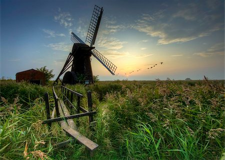 suffolk - Autumn dusk at Herringfleet, Suffolk, England, United Kingdom, Europe Fotografie stock - Rights-Managed, Codice: 841-03869703