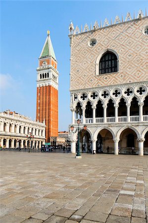 st marks square venice - Palazzo Ducale (Doge's Palace) with the Campanile in the background, Piazza San Marco (St. Mark's Square), Venice, UNESCO World Heritage Site, Veneto, Italy, Europe Stock Photo - Rights-Managed, Code: 841-03869722