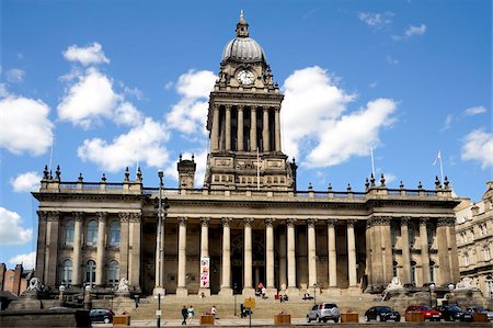 L'hôtel de ville, Victoria Square, le Headrow, Leeds, West Yorkshire, Angleterre, Royaume-Uni, Europe Photographie de stock - Rights-Managed, Code: 841-03869747