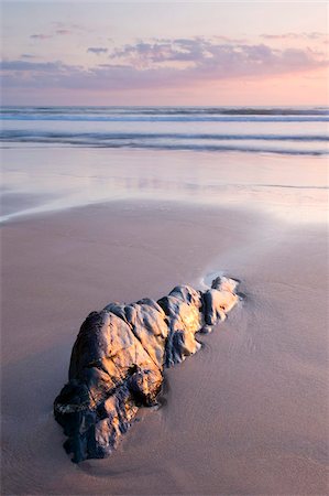 sandymouth bay - Pierre et le sable au coucher du soleil, la baie de Sandymouth, Cornwall, Angleterre, Royaume-Uni, Europe Photographie de stock - Rights-Managed, Code: 841-03869859