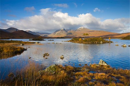 Lochan na h-Achlaise on Rannoch Moor, Highland, Scotland, United Kingdom, Europe Stock Photo - Rights-Managed, Code: 841-03869871