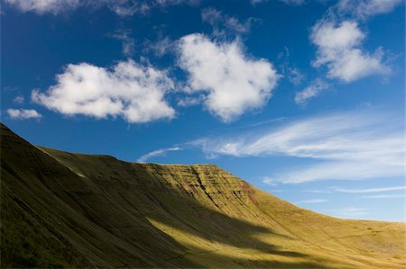 simsearch:841-03869928,k - Steep sloping sides of Cribyn in the Brecon Beacons mountains, Brecon Beacons National Park, Powys, Wales, United Kingdom, Europe Stock Photo - Rights-Managed, Code: 841-03869911