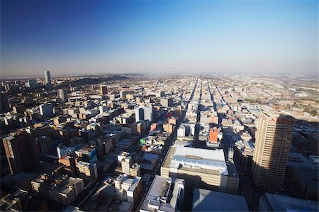 Vue du centre-ville est Johannesburg, Gauteng, Afrique du Sud, Afrique Photographie de stock - Rights-Managed, Code: 841-03870058