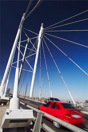 Voitures traversant le pont de Nelson Mandela, Newtown, Johannesburg, Gauteng, Afrique du Sud, Afrique Photographie de stock - Rights-Managed, Code: 841-03870053