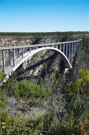 Pont de Bloukrans, lieu du plus haut saut à l'élastique saut, tempêtes River, Eastern Cape, Afrique du Sud, Afrique Photographie de stock - Rights-Managed, Code: 841-03870153