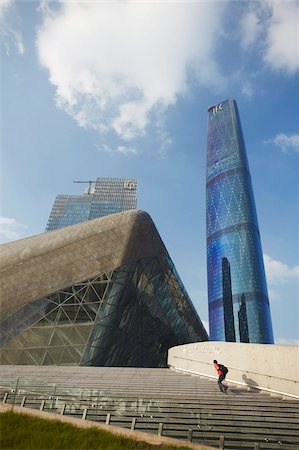 International Finance Centre (IFC), International Finance Place and Opera House, Zhujiang New Town area, Guangzhou, Guangdong, China, Asia Stock Photo - Rights-Managed, Code: 841-03870175
