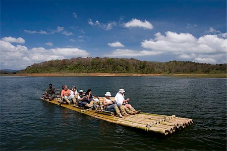 periyar wildlife reserve - Bamboo rafting, Periyar Tiger Reserve, Thekkady, Kerala, India, Asia Stock Photo - Rights-Managed, Code: 841-03870240