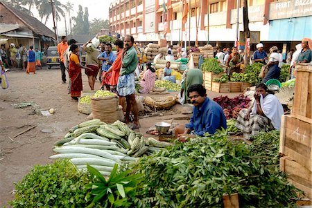 Marché aux légumes, Chalai, Trivandrum, Kerala, Inde, Asie Photographie de stock - Rights-Managed, Code: 841-03870251