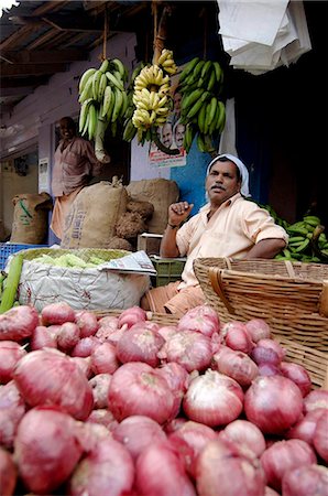 pictures of vegetables market place of india - Vegetable market, Chalai, Trivandrum, Kerala, India, Asia Foto de stock - Con derechos protegidos, Código: 841-03870260