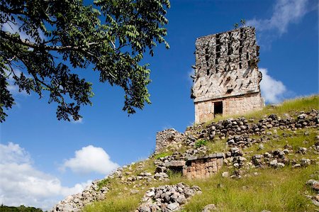 simsearch:6119-08269453,k - El Mirador (Watch Tower) (Observator), Mayan ruins, Labna, Yucatan, Mexico, North America Stock Photo - Rights-Managed, Code: 841-03870302