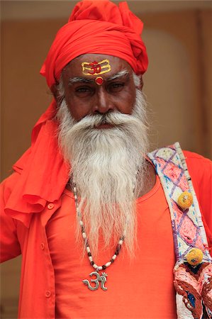 Sadhu (Heiliger), Jaipur, Rajasthan, Indien, Asien Stockbilder - Lizenzpflichtiges, Bildnummer: 841-03870338