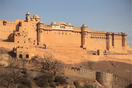 Amber Fort Palace, Jaipur, Rajasthan, India, Asia Foto de stock - Con derechos protegidos, Código: 841-03870340