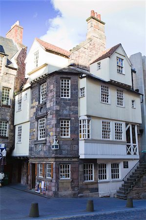 famous houses in uk - John Knox House, Royal Mile, Edinburgh, Lothian, Scotland, United Kingdom, Europe Stock Photo - Rights-Managed, Code: 841-03870357