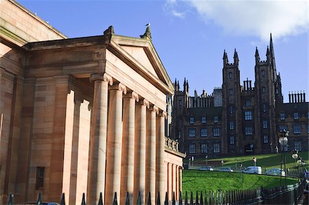 National Gallery of Scotland, The Mound, Edinburgh, Lothian, Scotland, United Kingdom, Europe Fotografie stock - Rights-Managed, Codice: 841-03870364