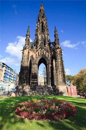 edinburgh - Scott Monument, Édimbourg, Lothian, Ecosse, Royaume-Uni, Europe Photographie de stock - Rights-Managed, Code: 841-03870361