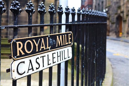 fer forgé - Royal Mile, Edinburgh, Lothian, Ecosse, Royaume-Uni, Europe Photographie de stock - Rights-Managed, Code: 841-03870381