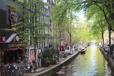 simsearch:841-06344826,k - Canal in the Red Light District, Amsterdam, Netherlands, Europe Fotografie stock - Rights-Managed, Codice: 841-03870474