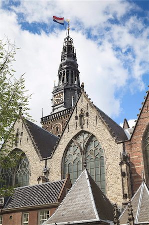 Oude Kerk, originating from the 14th century, Amsterdam's oldest building, Amsterdam, Netherlands, Europe Stock Photo - Rights-Managed, Code: 841-03870478