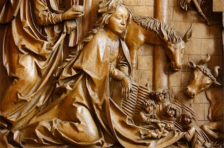 simsearch:841-06032233,k - Detail of the Nativity on the carved altar, dating from 1509, Mauer bei Melk church, Lower Austria, Austria, Europe Foto de stock - Direito Controlado, Número: 841-03870529