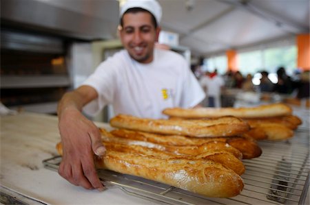french breads - Bakery, Paris, France, Europe Foto de stock - Con derechos protegidos, Código: 841-03870633