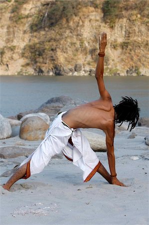 Yoga in Rishikesh, Uttarakhand, India, Asia Stock Photo - Rights-Managed, Code: 841-03870678