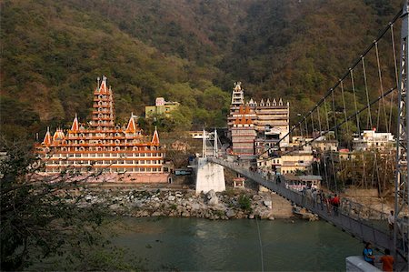 rishikesh - Lakshman Jula, Rishikesh, Uttarakhand, Indien, Asien Stockbilder - Lizenzpflichtiges, Bildnummer: 841-03870681