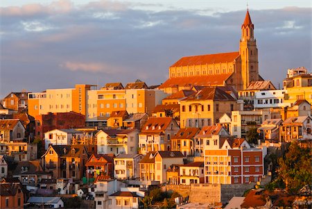 View over capital city at sunset, Antanarivo, Madagascar, Africa Stock Photo - Rights-Managed, Code: 841-03870873