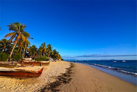 The beach of the touristy Ambatoloaka, Nosy Be, Madagascar, Indian Ocean, Africa Stock Photo - Rights-Managed, Code: 841-03870881