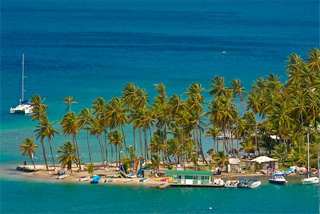 saint lucia beach - Vue sur la baie de Marigot, Sainte-Lucie, îles sous-le-vent, Antilles, Caraïbes, Amérique centrale Photographie de stock - Rights-Managed, Code: 841-03870895