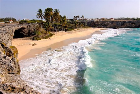 Bottom Bay beach, Barbados, West Indies, Caribbean, Central America Foto de stock - Con derechos protegidos, Código: 841-03870897