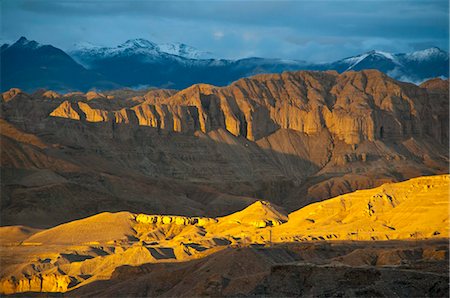 Sunset in the old kingdom of Guge in the most western part of Tibet, China, Asia Stock Photo - Rights-Managed, Code: 841-03870939