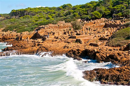 Ruines romaines de Tipasa, patrimoine mondial UNESCO, sur la côte algérienne, Algérie, Afrique du Nord, Afrique Photographie de stock - Rights-Managed, Code: 841-03871128