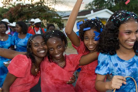 simsearch:841-07083257,k - Happy girls at the Festival of the Creoles (Fete de Creoles), Mahe, Seychelles, Africa Fotografie stock - Rights-Managed, Codice: 841-03871139