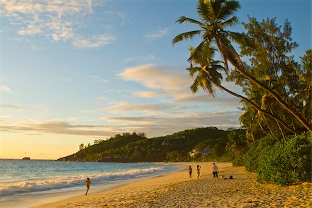 simsearch:841-08244187,k - Beach Anse Intendance at sunset, Mahe, Seychelles, Indian Ocean, Africa Stock Photo - Rights-Managed, Code: 841-03871154