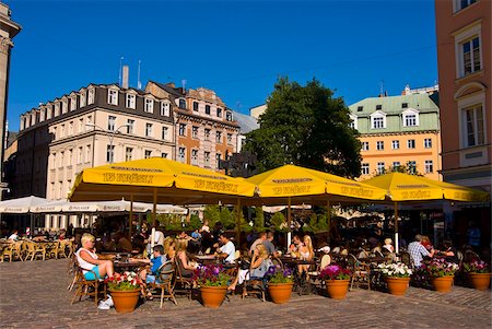 Cafe Street, Riga, Lettonie, pays baltes, Europe Photographie de stock - Rights-Managed, Code: 841-03871198