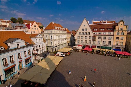 piazza del municipio - Raekoja Plats (Town Hall Square), Old Town of Tallinn, UNESCO World Heritage Site, Estonia, Baltic States, Europe Fotografie stock - Rights-Managed, Codice: 841-03871227