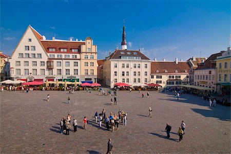 plaza del ayuntamiento - Raekoja Plats (Town Hall Square), Old Town of Tallinn, UNESCO World Heritage Site, Estonia, Baltic States, Europe Foto de stock - Con derechos protegidos, Código: 841-03871228